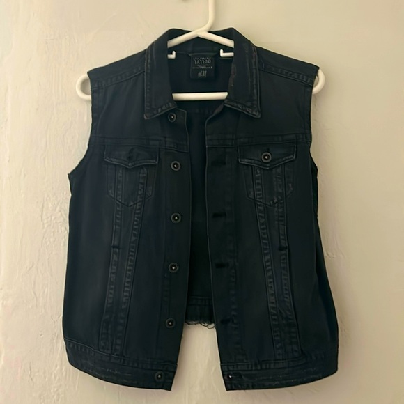 H&M Jackets & Blazers - Denim Vest dragon tattoo HnM